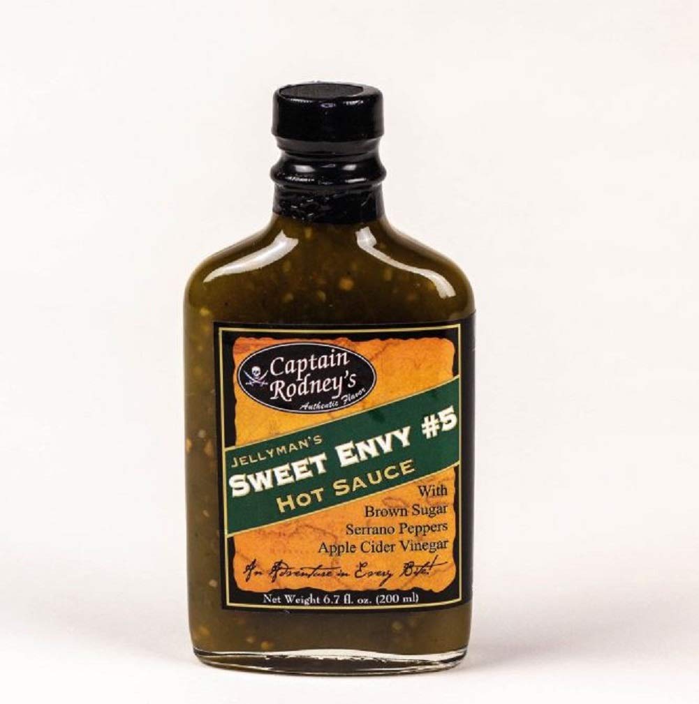 Captain Rodney's Private Reserve Hot Sauce - Sweet Envy Gourmet Pepper Sauce | Premium Spicy Condiment for Wings, Tacos, Burgers & BBQ
