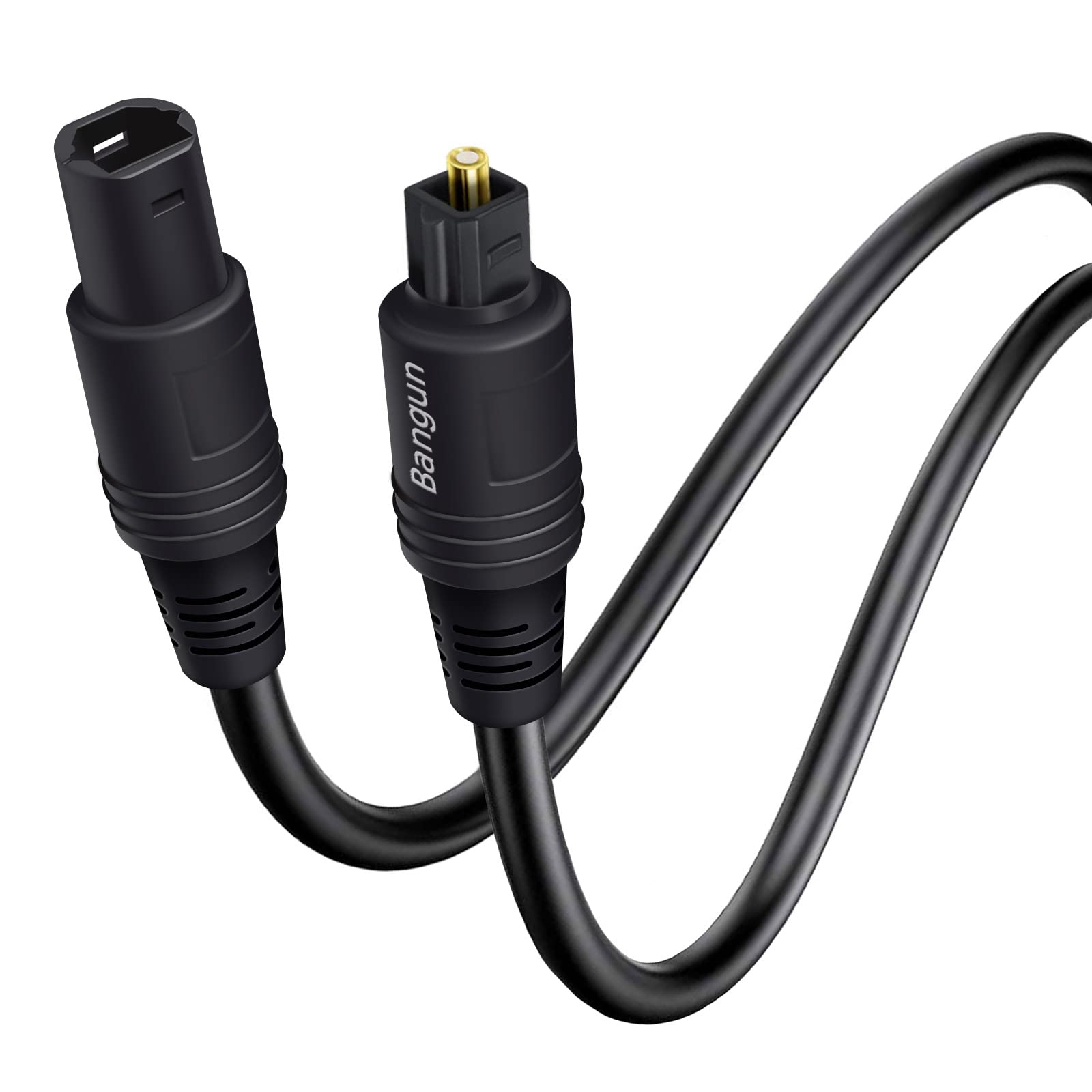 3ft Optical Cable Extension - Toslink Extender Cable, Male to Female Digital Audio Fiber Optic Cable for Soundbar, TV, PS4, Xbox, Home Theater - Perfect for Gaming, Home Entertainment & Audio Systems