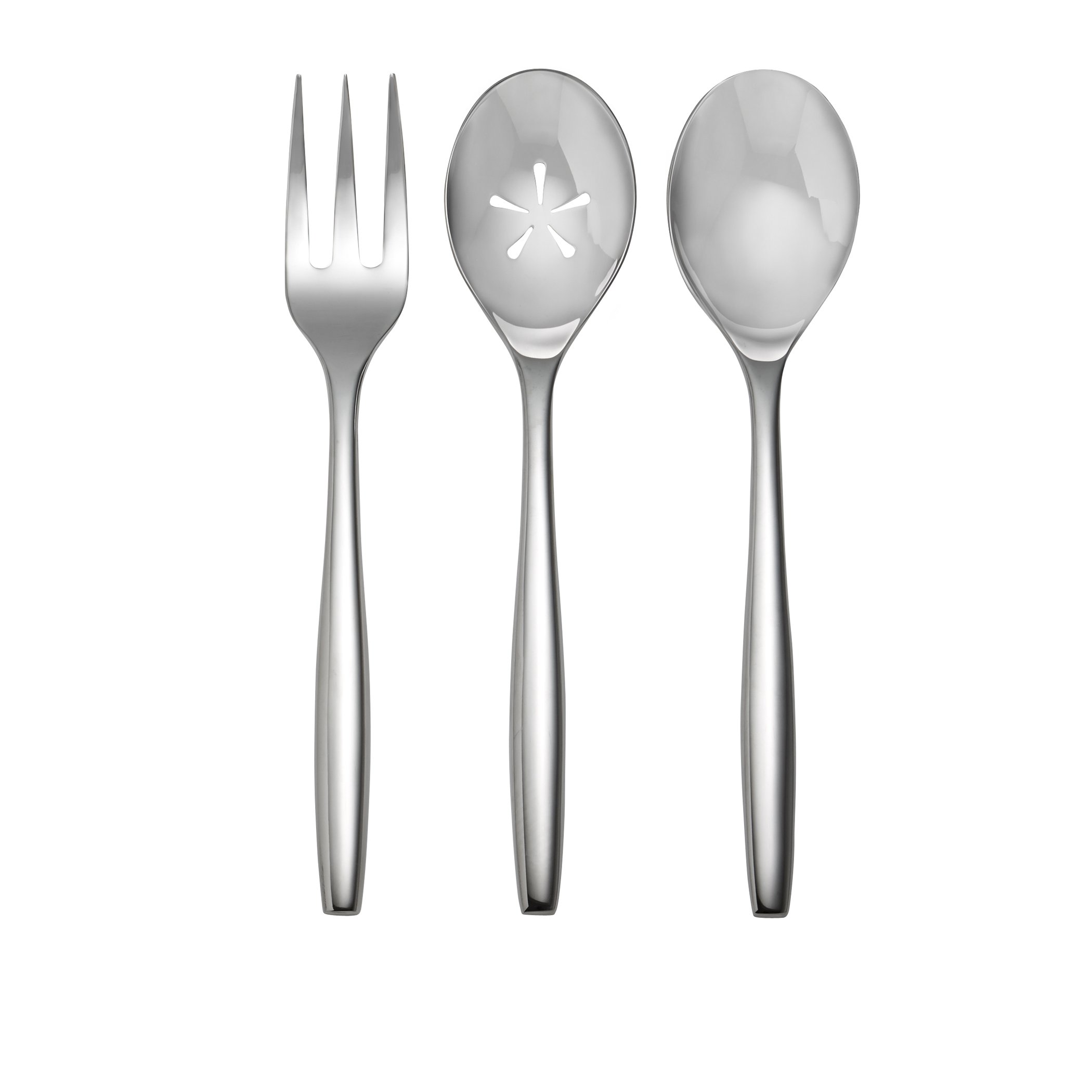 Nambé Aidan 45-Piece Flatware Set - 18/10 Mirror Stainless Steel Silverware Cutlery Set for 8 People with Hostess Utensils - Elegant Dining for Home Kitchens & Restaurants - Dishwasher Safe - Perfect for Dinner Parties, Weddings & Upscale Entertaining