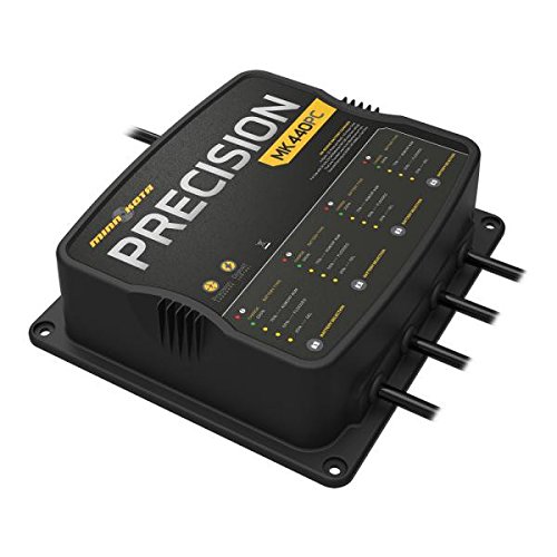 Minn Kota MK440PC 4 Bank 10 Amp Marine Battery Charger - Waterproof & Maintenance Charging for Boats, RVs, ATVs - Perfect for Deep Cycle & Lead Acid Batteries