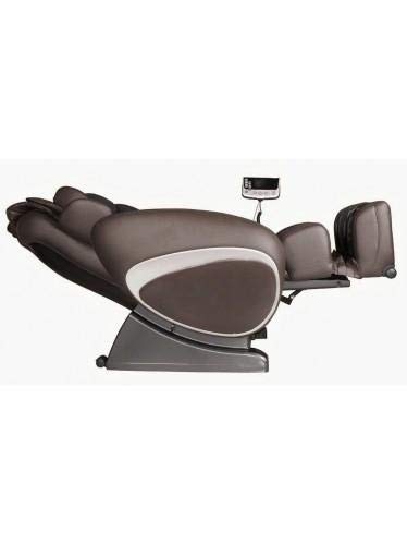 Osaki Zero Gravity Full Body Massage Chair with Heat - Computer Body Scan, Foot Rollers, Seat Vibration & Remote Control - Brown Leather Recliner for Home & Office Relaxation
