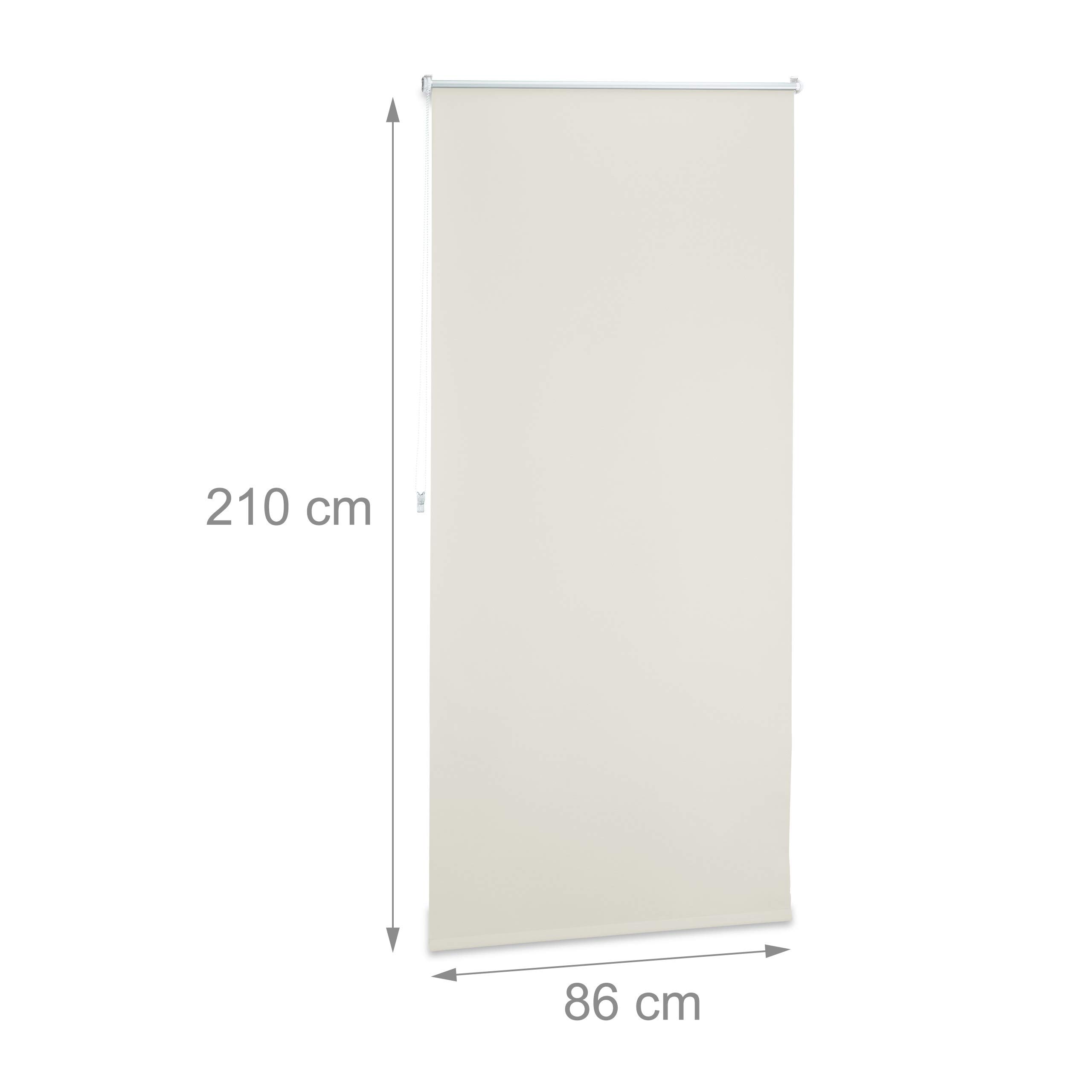 Relaxdays Blackout Thermal Blind with Holder - No Drill Heat Protection Window Shade, Chain Hoist & Klemmfix System, 90x210 cm - Perfect for Bedrooms, Home Theater & Sun Protection