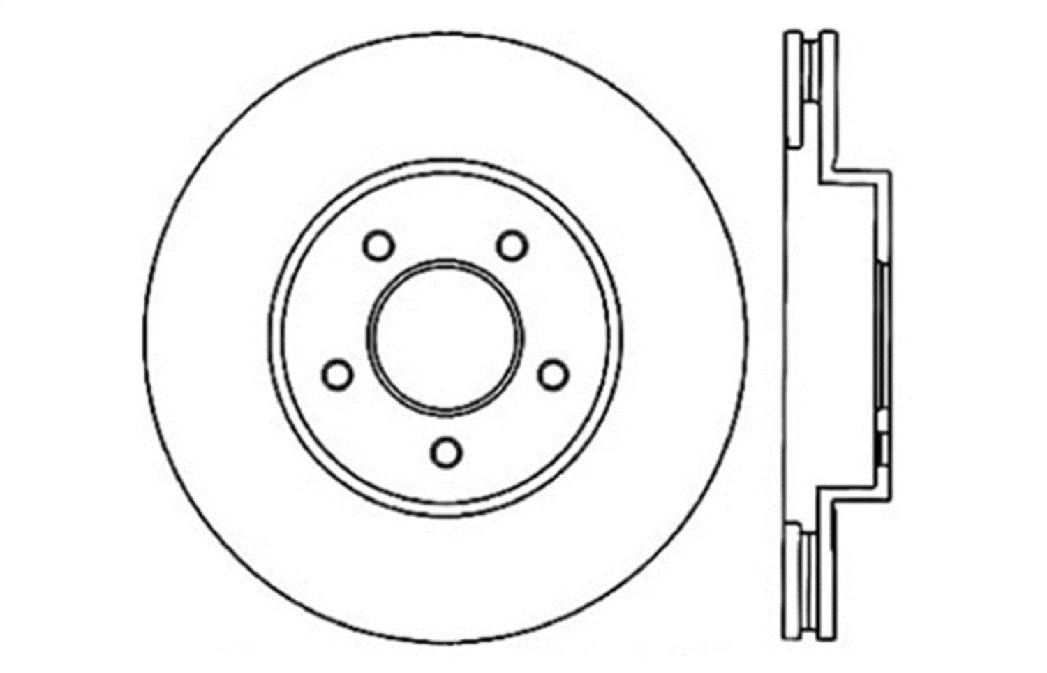 StopTech 128.65107R Sport Cross Drilled Brake Rotor - Front Right | High-Performance Braking for Sports Cars & Track Use | Improved Heat Dissipation & Durability
