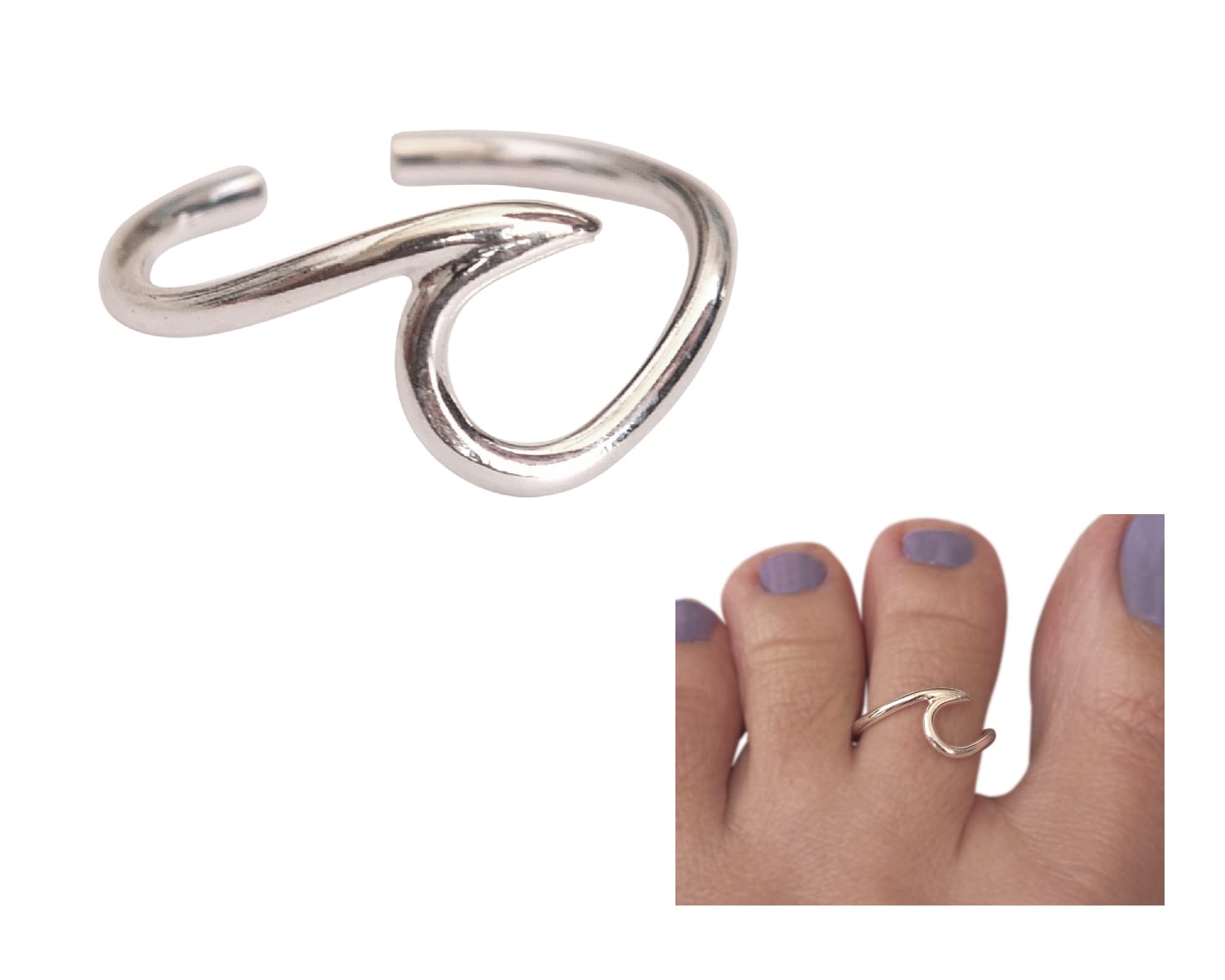 925 Silver Adjustable Toe Ring - Handmade Dainty Jewelry for Women | Beach & Summer Wear