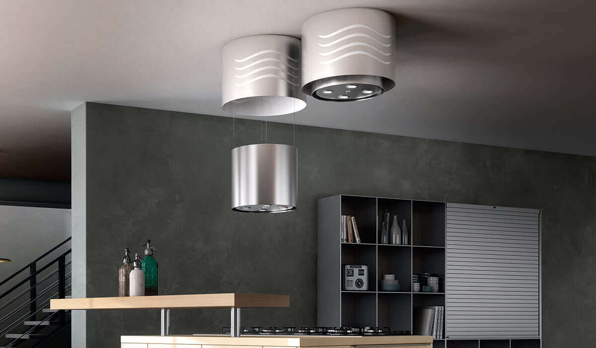 Faber Zoom 21 Inch Modern Glass Pendant Light Shade - Elegant Ocean Blue Ceiling Fixture for Dining Room, Kitchen Island & Bedroom Lighting