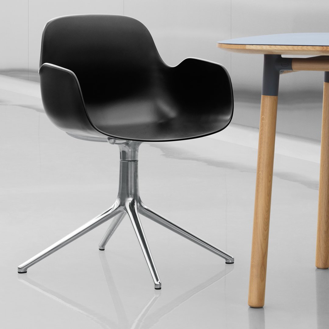 Modern Form Armchair with 4L Swivel Base - Ergonomic Office Chair for Home & Workspace - Perfect for Working, Gaming, and Relaxing