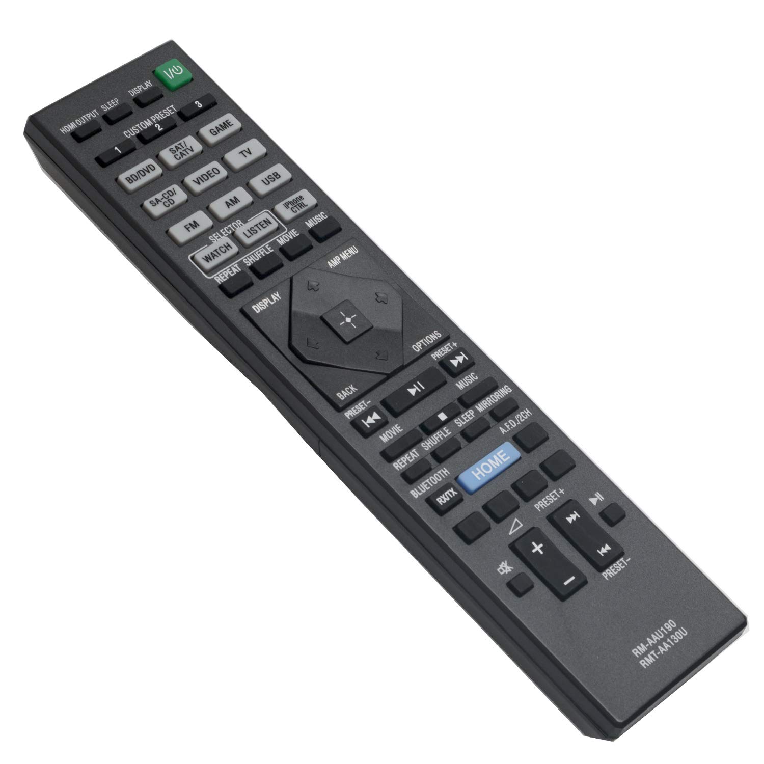 Original Sony RMT-AA130U Replacement Remote Control Compatible with STR-DN1060/STR-DN860/STR-DH550/STR-DH750 AV Receivers - Perfect for Home Theater System & Entertainment Setup