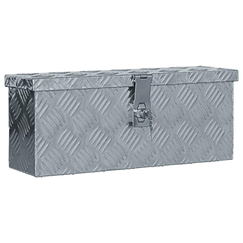 **Aluminum Pickup Truck Bed Tool Box - Lightweight & Easy Clean Chest Storage with Side Handle | Perfect for Camping, Road Trips & Work Tools Organization**