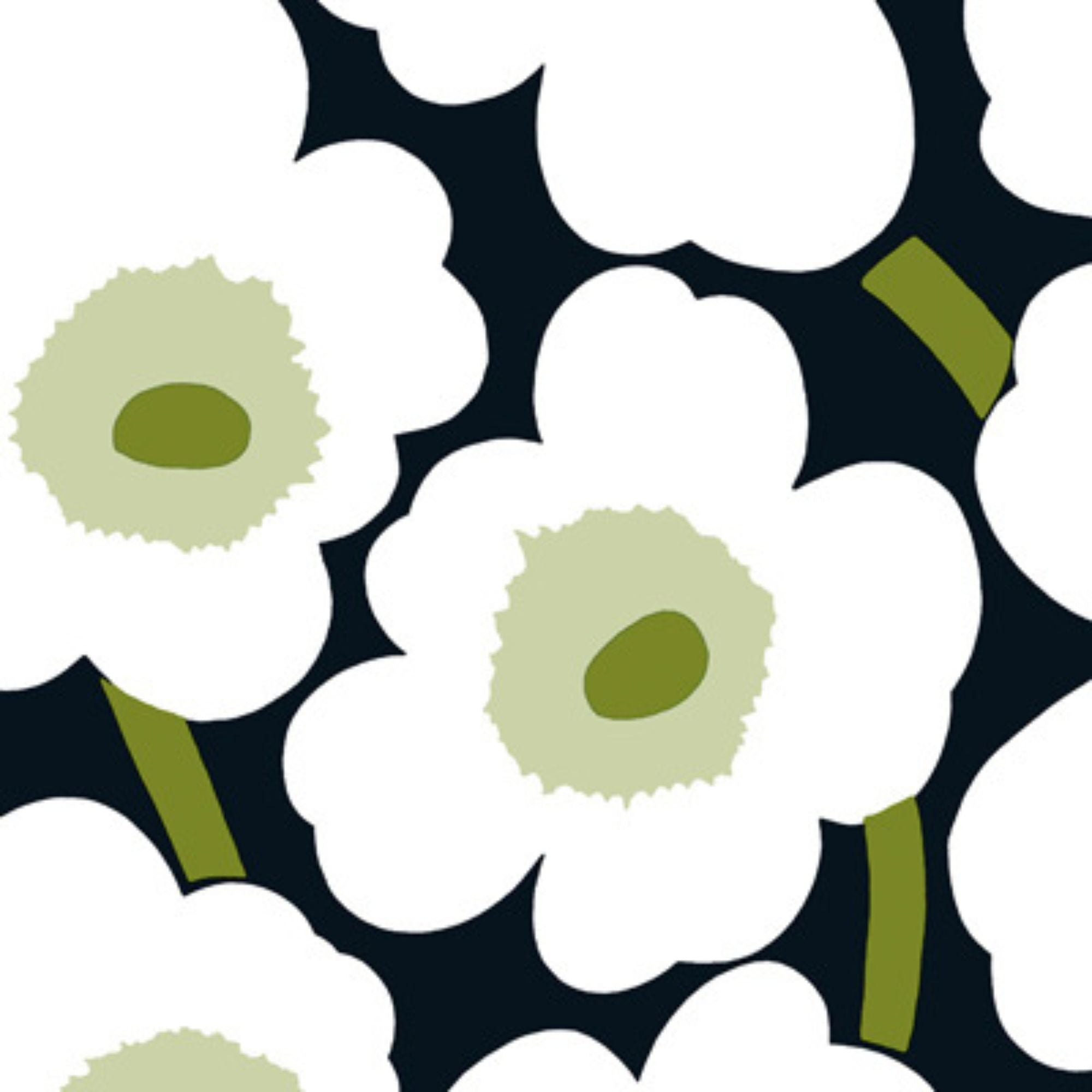 Unikko Black Cocktail Napkins by Boston International - Premium Paper Napkins for Parties, Weddings & Formal Events