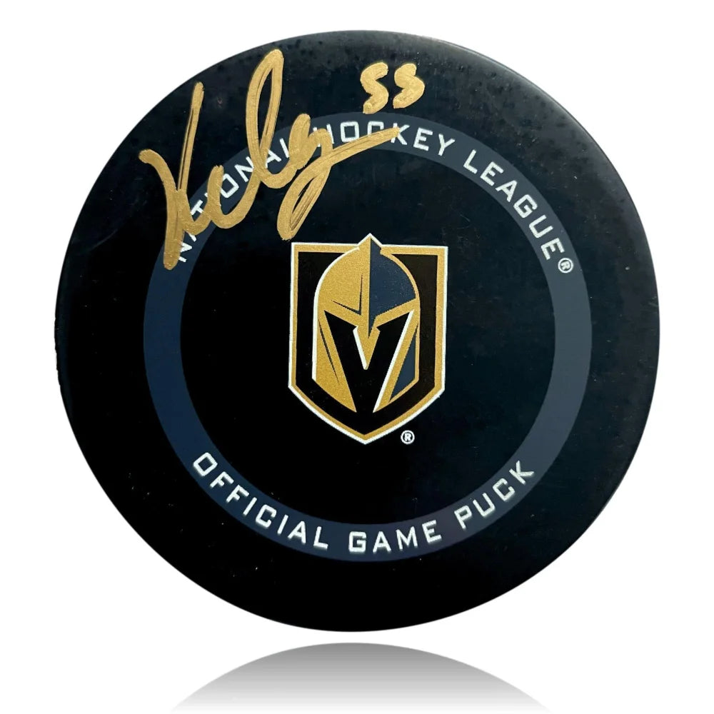 Keegan Kolesar Autographed Vegas Golden Knights Hockey Puck with COA - Limited Edition Collectible for NHL Fans & Sports Memorabilia Enthusiasts - Perfect for Display, Gifts, and Home Decor