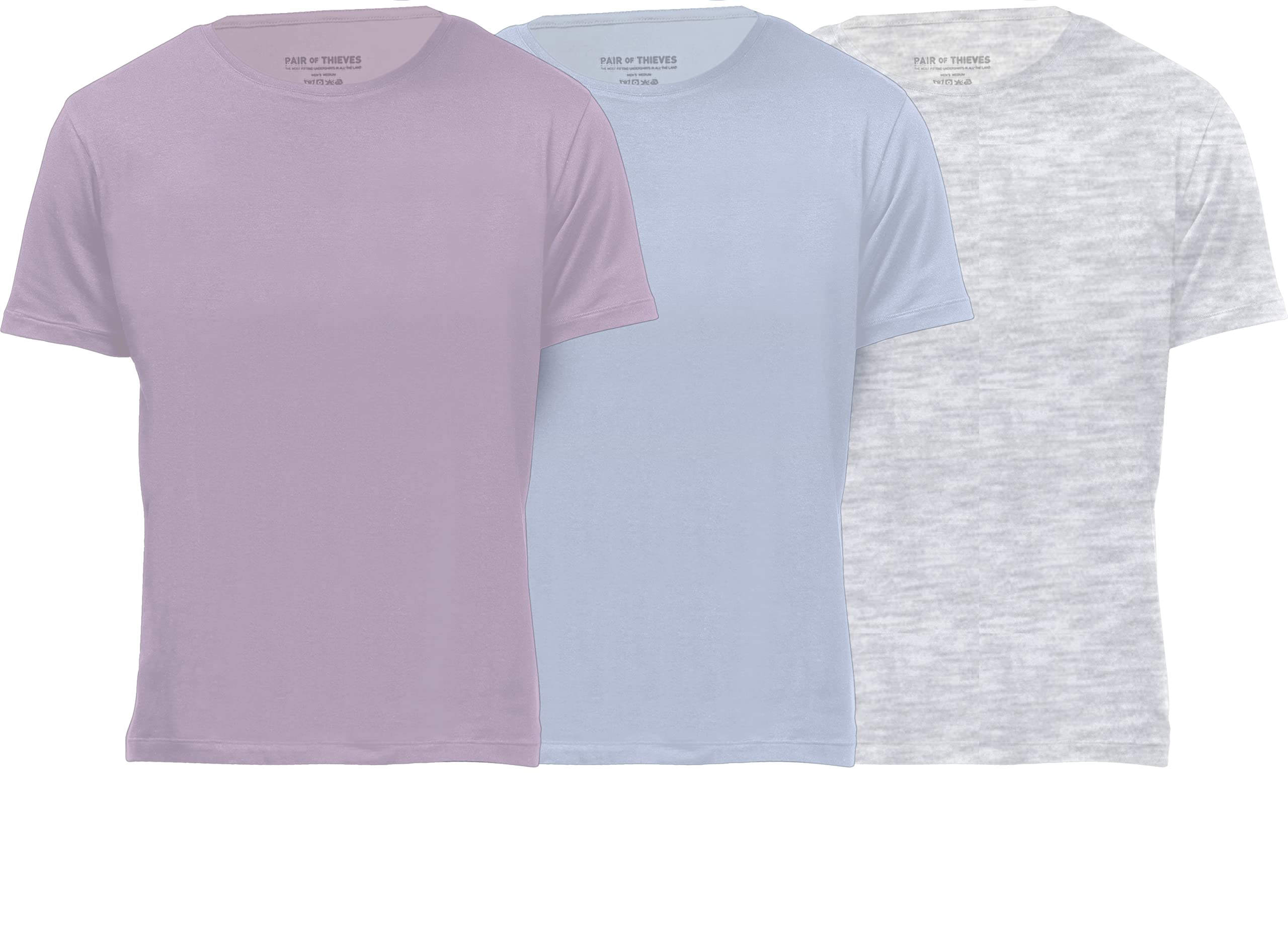 Pair of Thieves Tagless Super Soft Regular Fit Crew Neck T-Shirts for Men - Comfortable Cotton Casual Tees for Everyday Wear, Gym & Lounge
