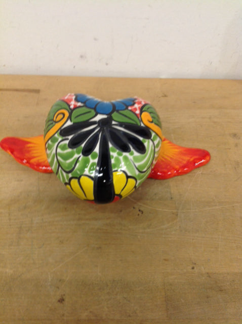 Hand-Painted Mexican Ceramic Heart - Authentic Folk Art Decor for Home, Wall, or Gift - Perfect for Dia de los Muertos, Weddings & Special Occasions
