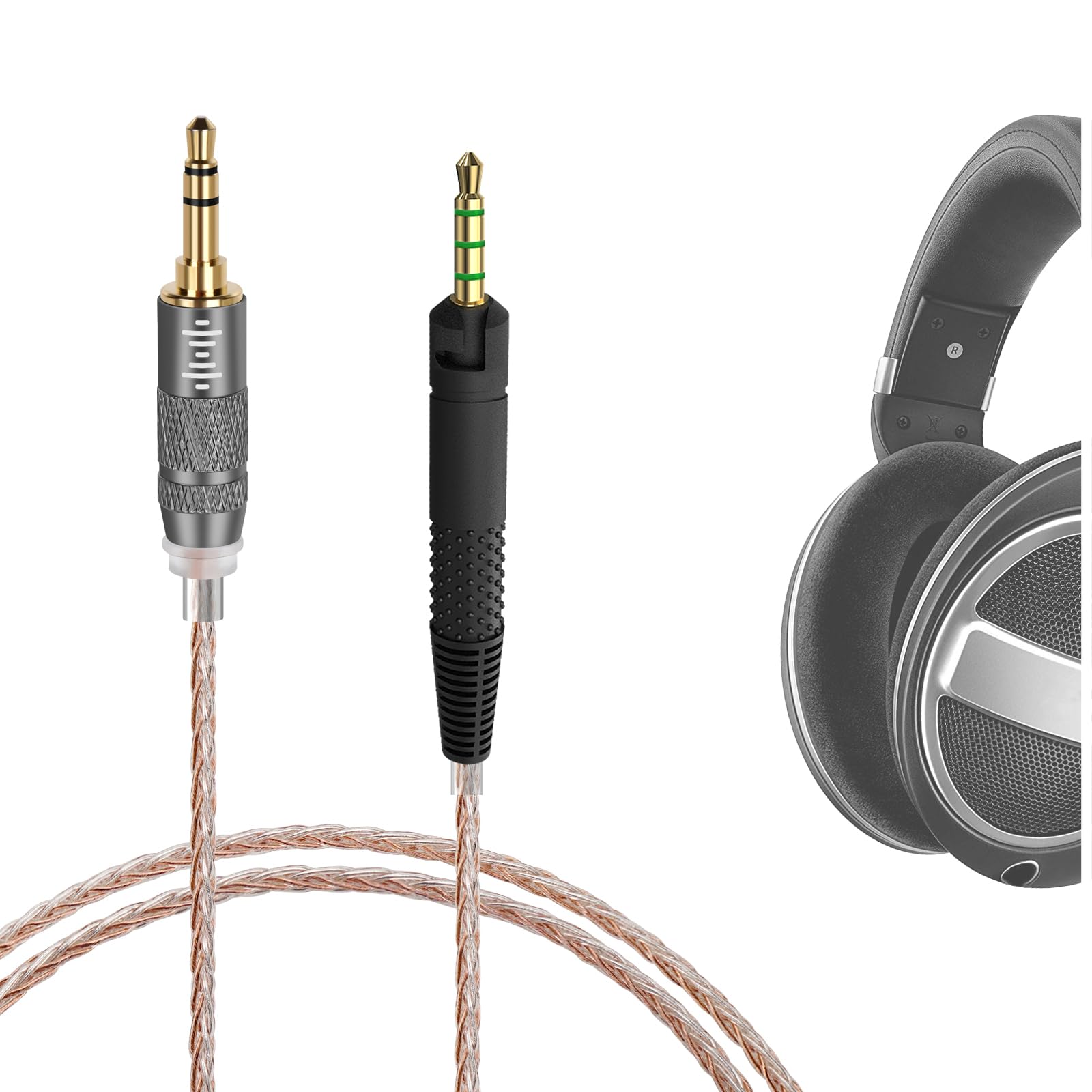 Geekria Apollo Replacement Cable for Sennheiser HD 620S/599/598/550/505 Headphones - 2.5mm HiFi Audio Cord (4ft/1.2m) - High-Resolution Audiophile Headset Accessory for Home Studio, Gaming & Music Listening
