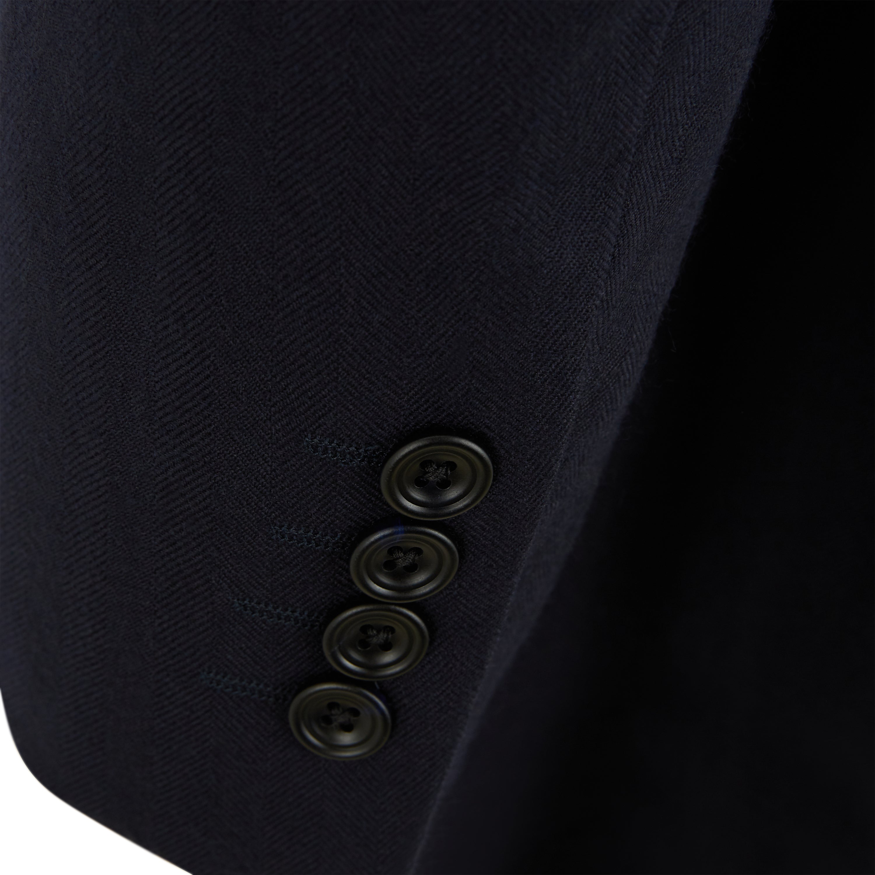 Kensington Navy Wide Herringbone Suit for Men - Premium Wool Business Suit for Office, Wedding & Formal Events
