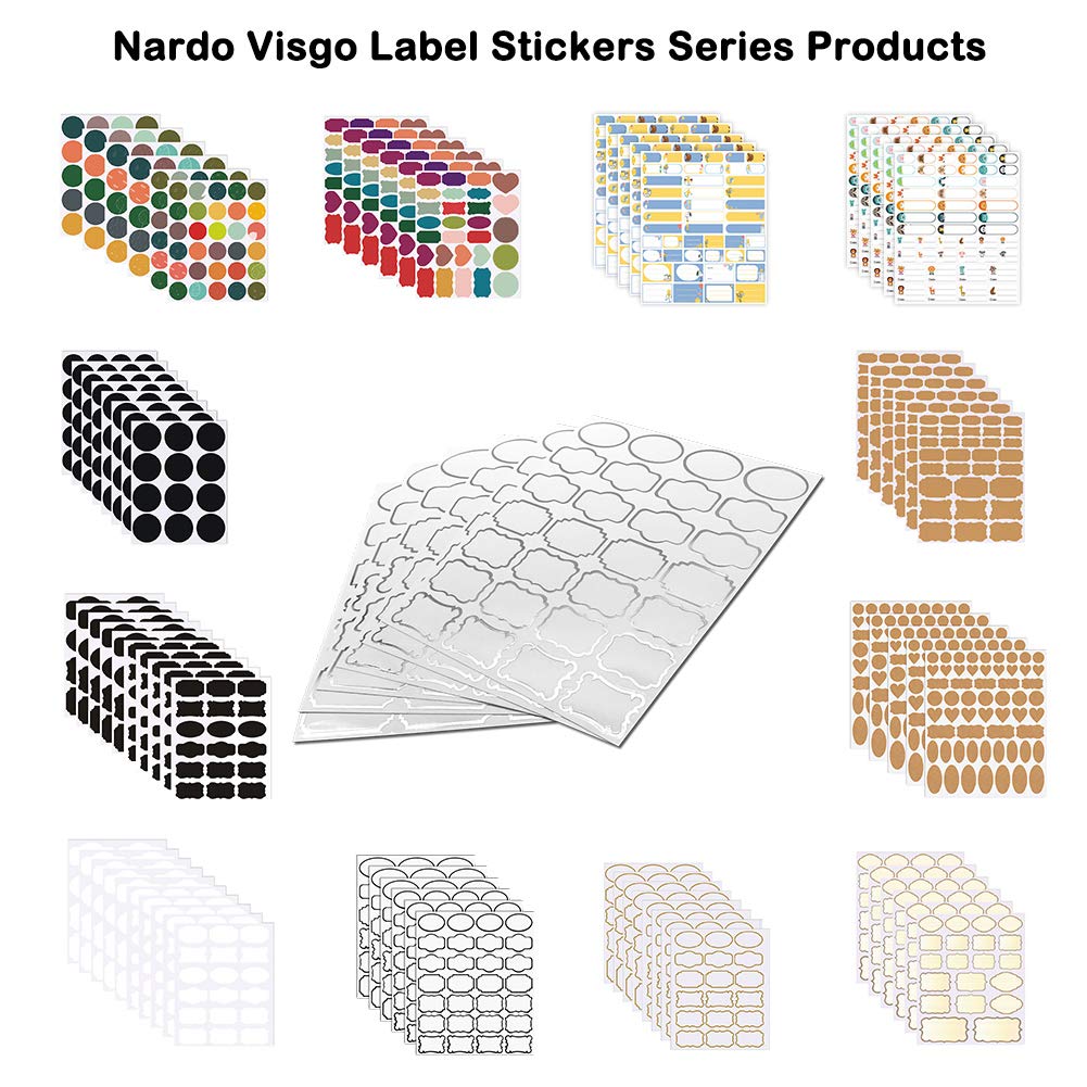 150pcs Waterproof Removable Round Sticker Labels for Bottles & Jars - 2 Sizes with Markers for Kitchen Storage, Food Containers, Canning Lids & Home Organization - Perfect for Pantry, Spice Jars, Freezer Bins & DIY Crafts