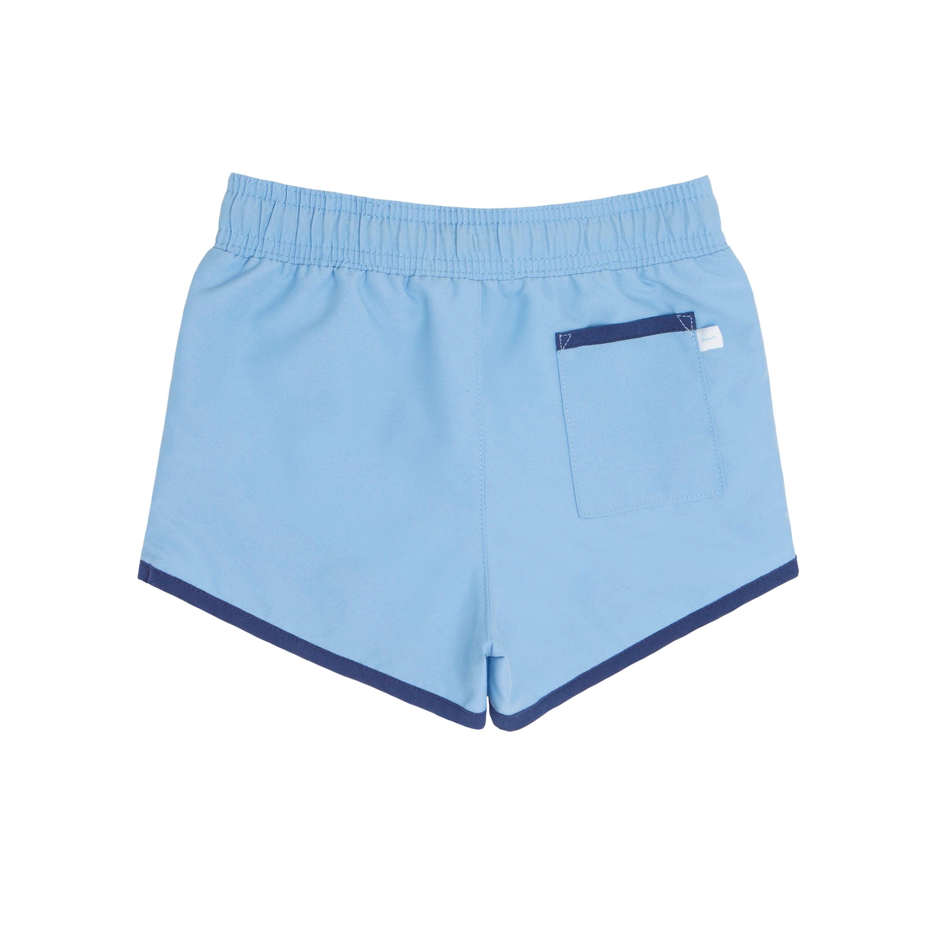 **Boys' Peri Blue Board Shorts - Quick-Dry Swim Trunks for Beach, Pool & Summer Activities**