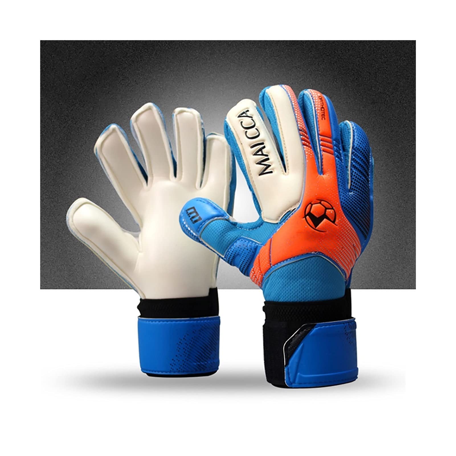 Professional Youth Football Goalkeeper Gloves - Breathable Grip & Wrist Support for Kids & Teens - Ideal for Training, Matches & Outdoor Sports (Blue)