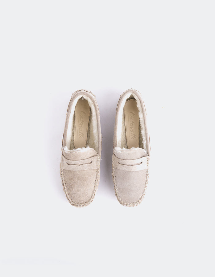 Bobble Taupe Suede Shoes for Women - Comfortable & Stylish Casual Loafers for Everyday Wear, Office, and Travel