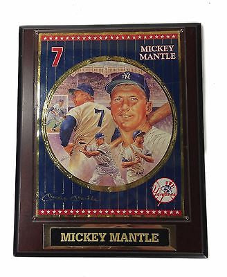 Mickey Mantle Autographed MLB Numbered Plaque - New York Yankees Hall of Fame Collectible for Sports Memorabilia Display & Man Cave Decor