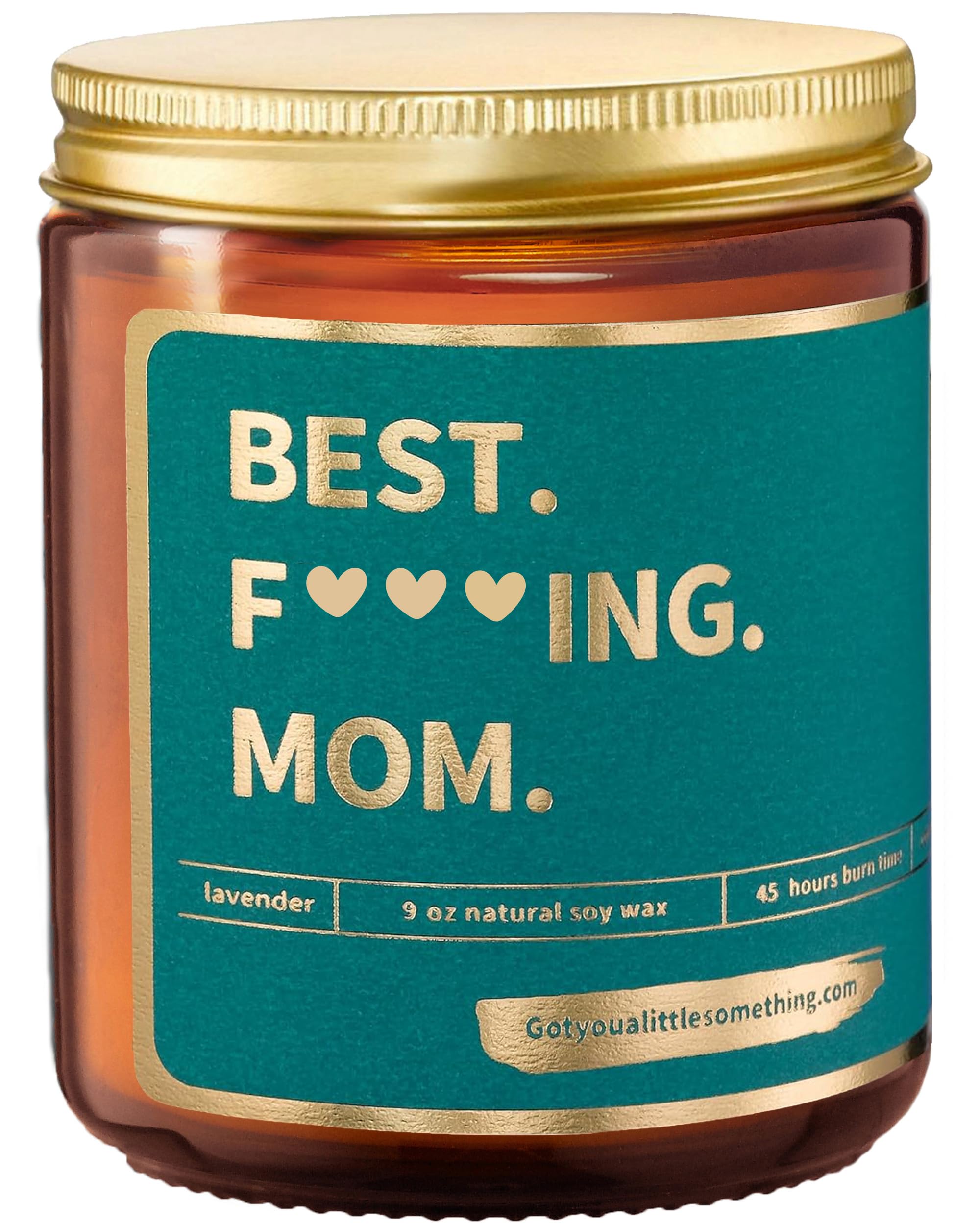 Lavender Vanilla Soy Wax Candle - Best Mom Ever Funny Scented Candle | Perfect Mothers Day Gift, Birthday Present for Mom, Step Mother & Grandma | Thoughtful Gift Idea from Daughter or Son | Relaxing Aromatherapy for Home, Bedroom & Spa