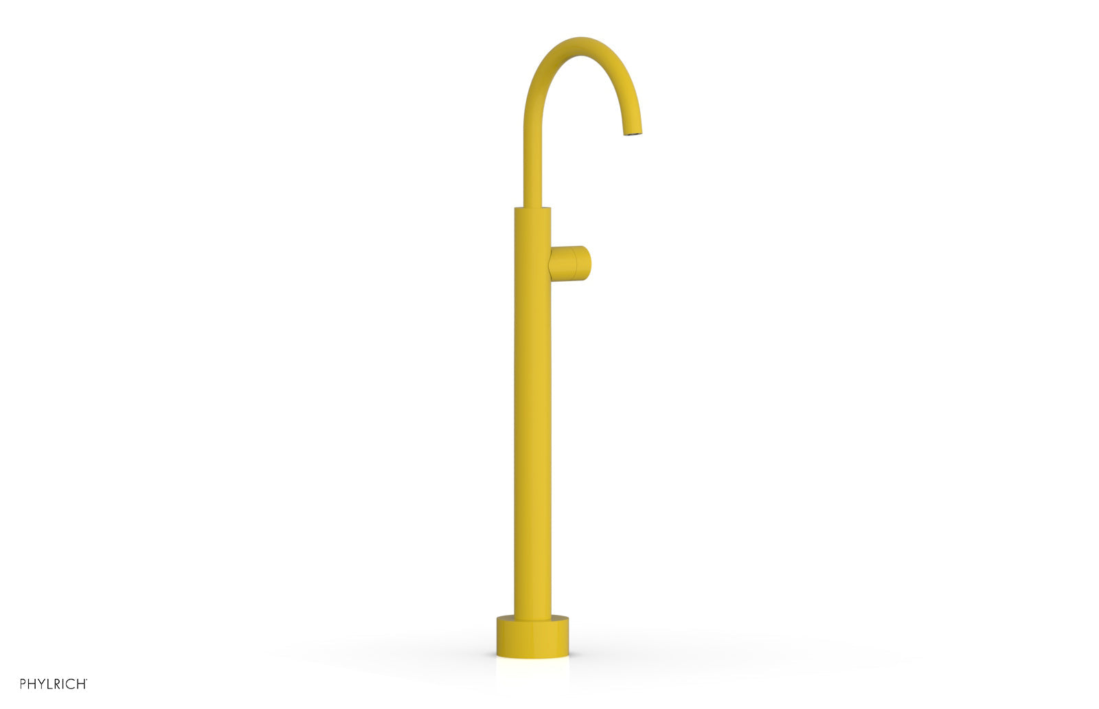 BASIC II Low Floor Mount Tub Filler with Smooth Handle - Model 230 46 04 - Perfect for Modern Bathroom Renovations and Spa-Like Showers