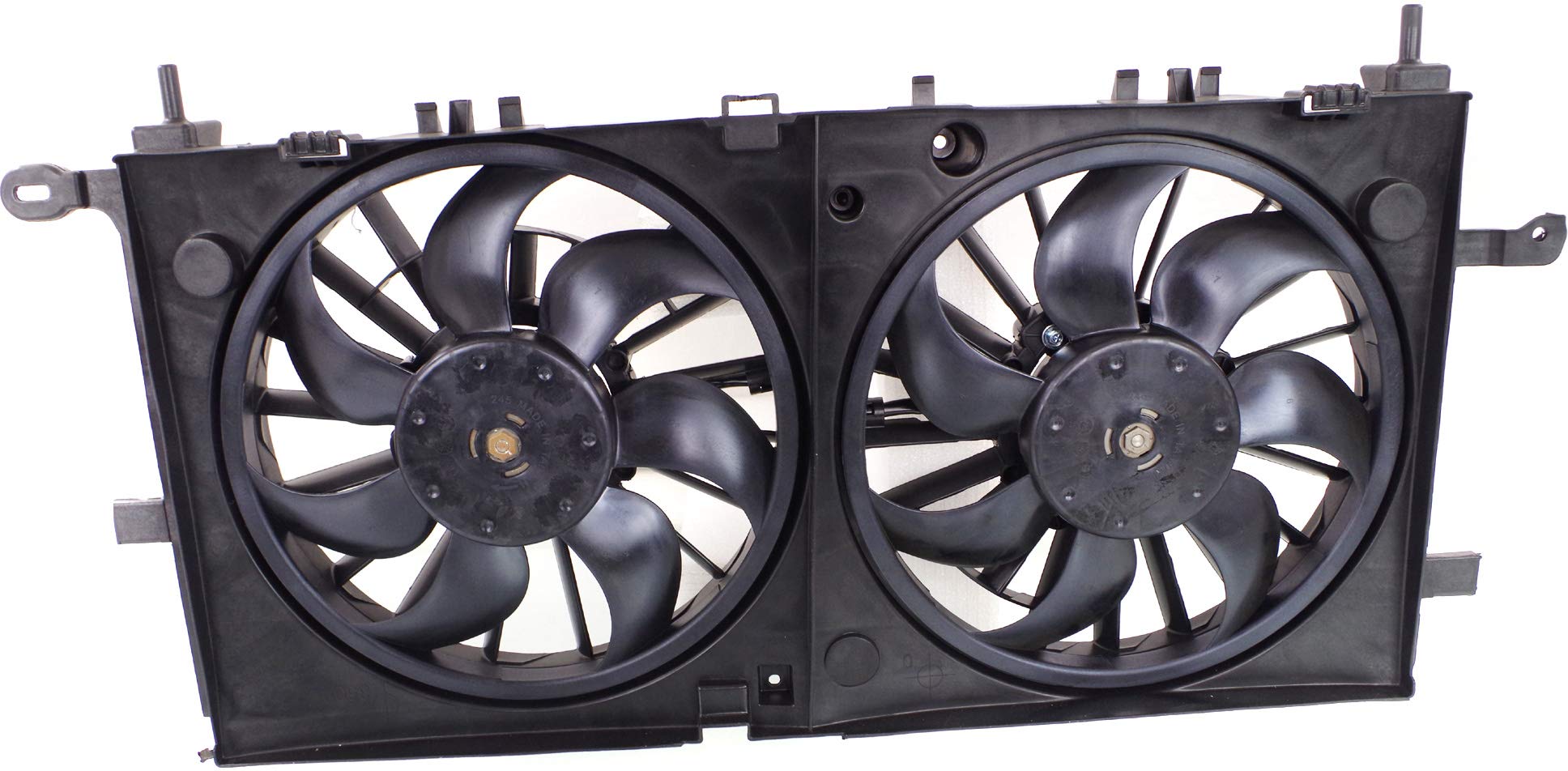 Go-Parts Radiator Fan Shroud Assembly for 2006-2009 Chevrolet Uplander 3.9L V6 - Dual Fan Cooling System Replacement Part (Fits 2007 2008 Models) - Perfect for Engine Overheating Prevention & Summer Driving