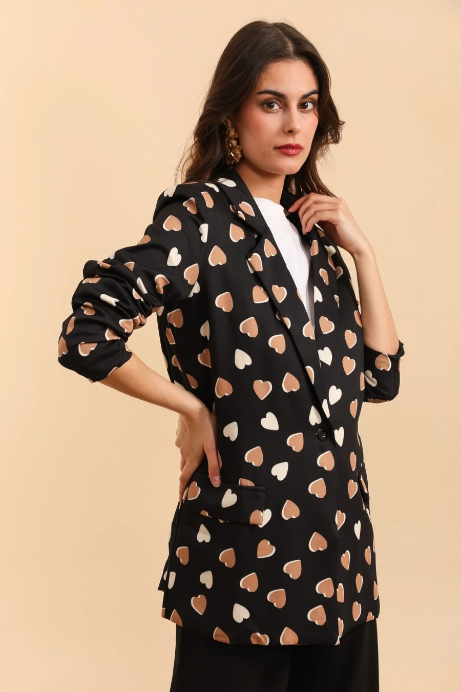 Monica Hearts Women's Black Blazer - Elegant & Stylish Office Wear for Professional Women | Perfect for Business Meetings, Work Attire & Formal Events