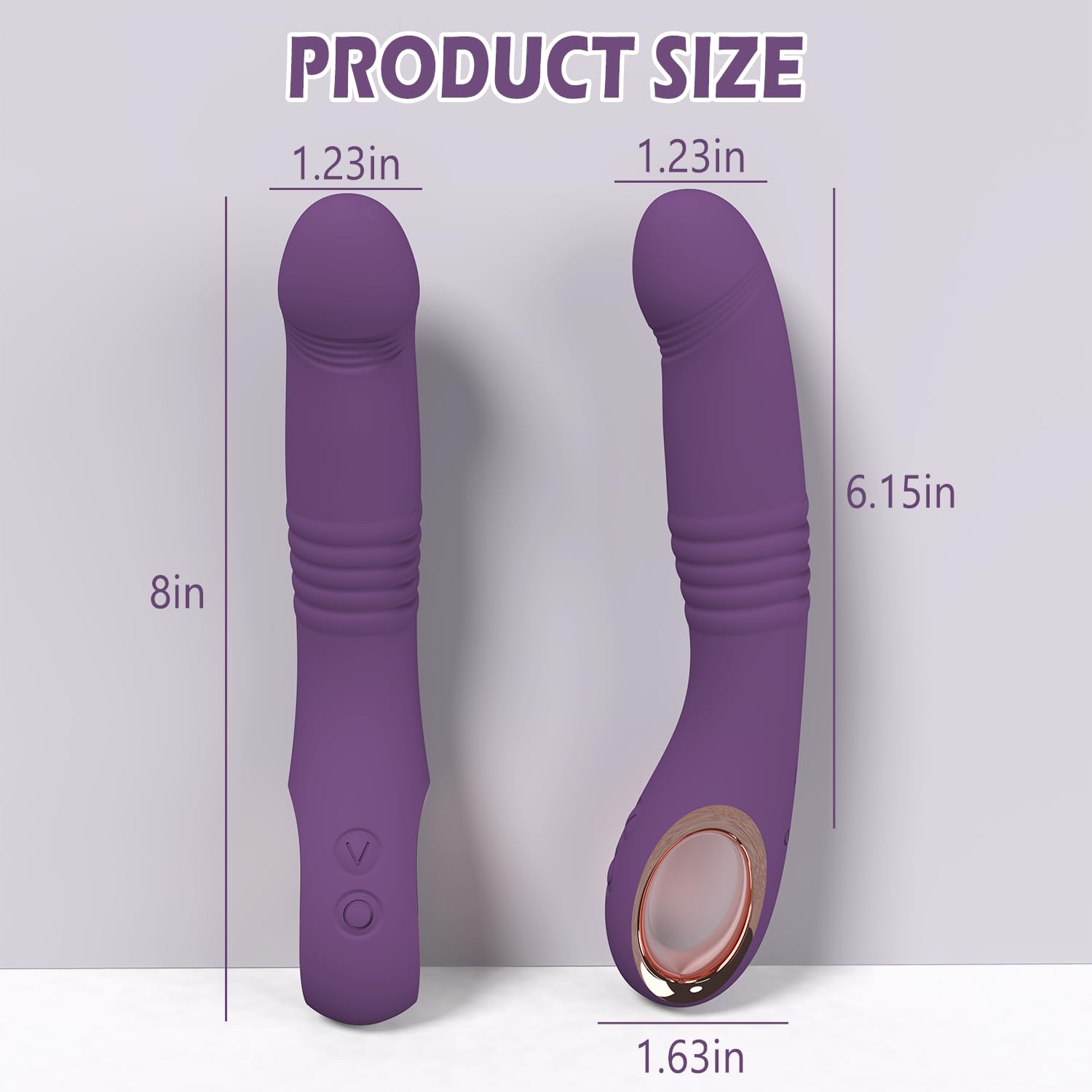 BGGOOD 2-in-1 Thrusting Vibrating Dildo - 10 Speed Thrust & Vibration Modes, Realistic Silicone Adult Sex Toy for Women & Couples, Clitoral Stimulator G-Spot Massager - Perfect for Solo Play & Partner Intimacy