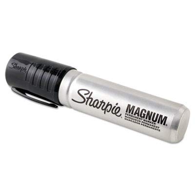Sharpie Magnum Permanent Markers - 12 Pack Black Oversized Chisel Tip Markers for Poster Boards, Cardboard, Wood & Metal | Ideal for Sign Making, DIY Projects & Office Use