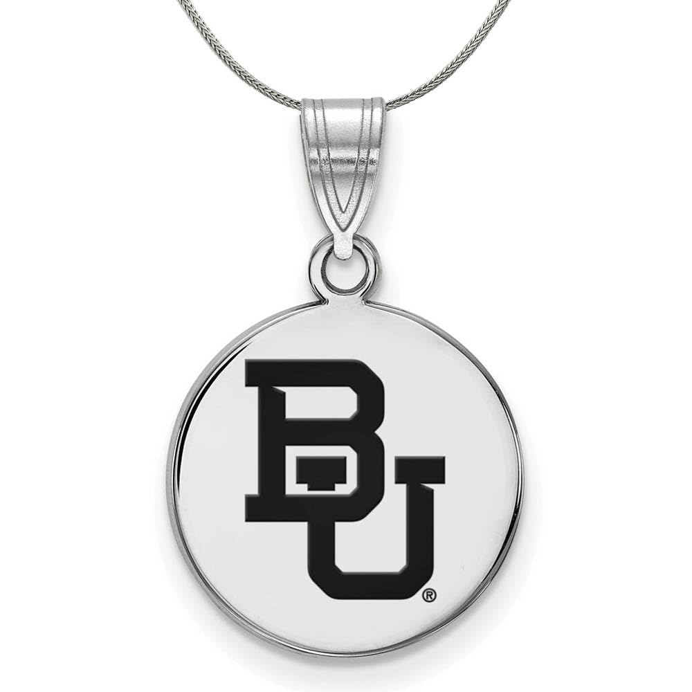 Sterling Silver Baylor U Enamel Pendant Necklace - Perfect for Gifts & Everyday Wear