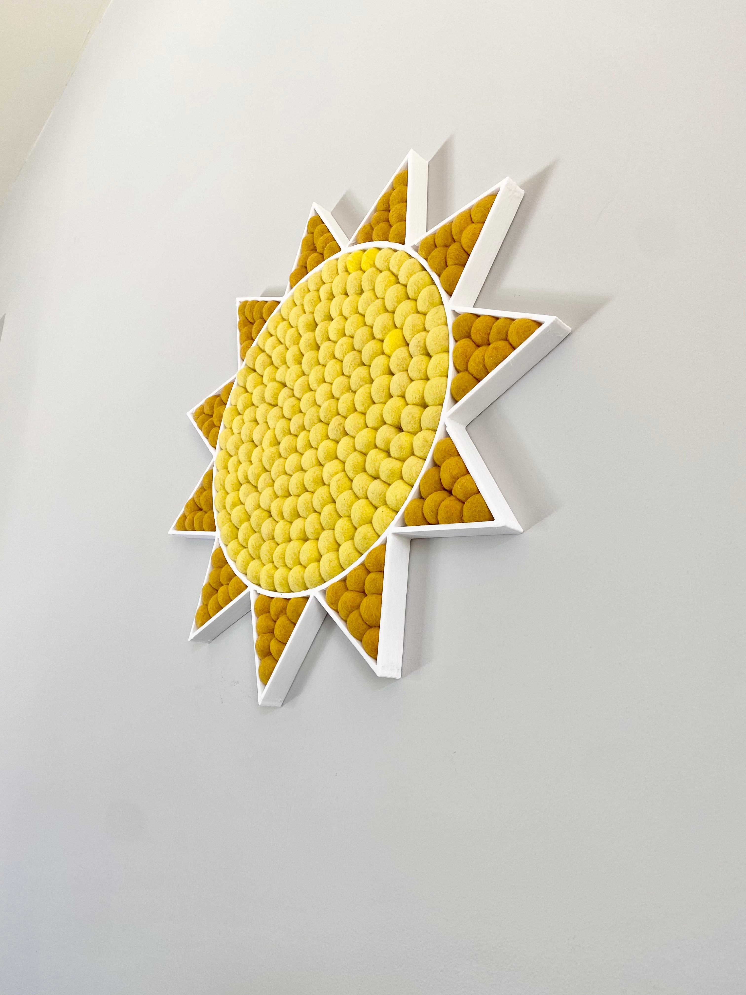 Sun Wall Hanging Decor - Handmade Boho Sunburst Wall Art for Living Room, Bedroom - Perfect for Home, Office & Yoga Studio Decor