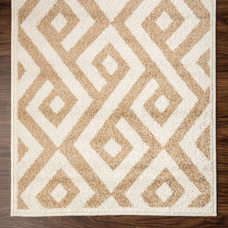Saxton Modern Diamond Geometric Indoor Area Rug - Non-Slip Soft Living Room Carpet for Home Decor, Bedroom, Office | Stylish & Comfortable Floor Mat