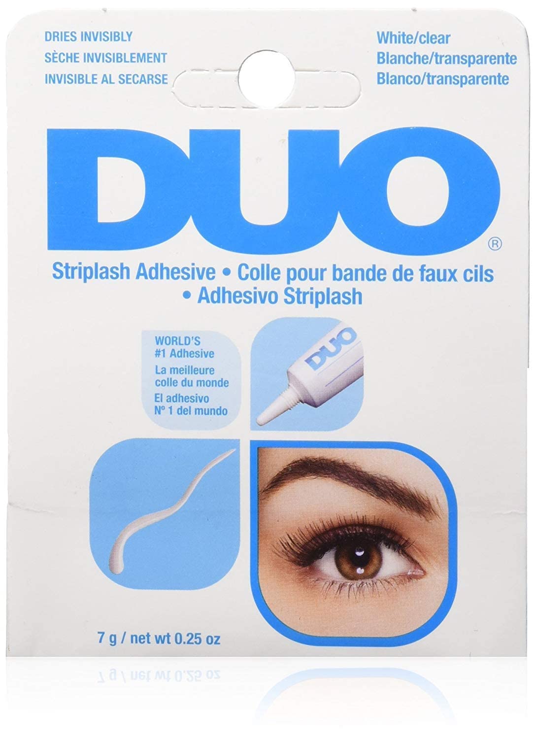 Honexa Waterproof Eyelash Glue - Striplash Adhesive 7g (0.25oz) Clear & White - Long Lasting Lash Extension Glue for Daily Wear, Parties & Special Occasions