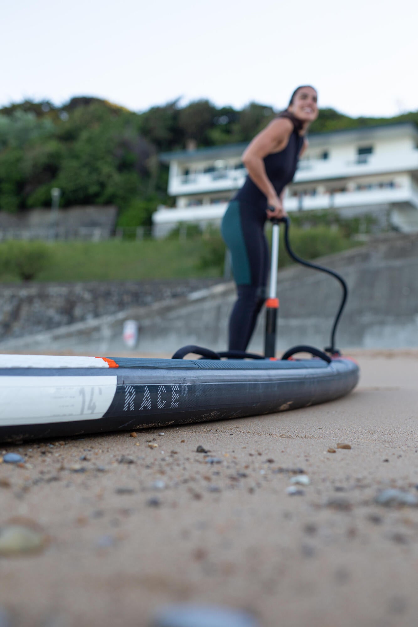 Dual Action High Pressure Hand Pump for Camping & Watersports (0-20 PSI) - Inflate Air Mattresses, Kayaks, and Pool Floats Easily