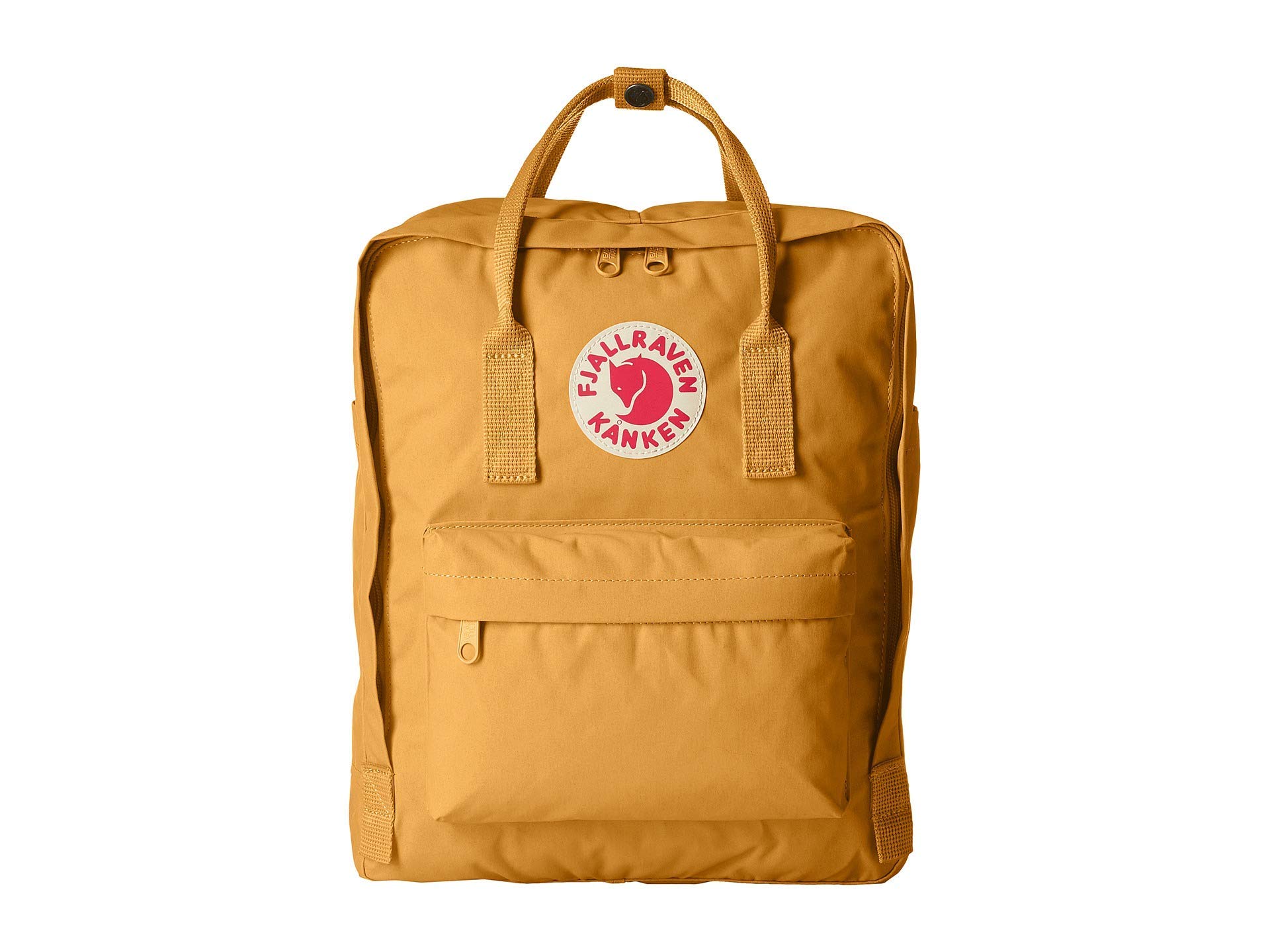 Fjallraven Women's Kanken Backpack - Lightweight & Durable Daypack for School, Travel & Hiking - Acorn Orange One Size - Perfect for Students, Commuters & Outdoor Adventures