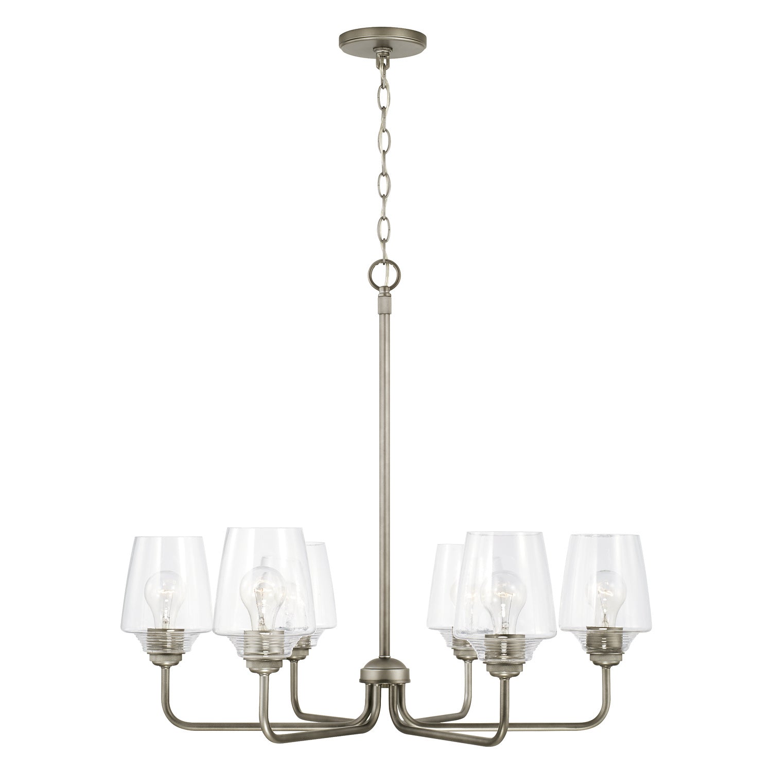 Capital Lighting Six Light Chandelier - Modern Crystal Ceiling Fixture for Dining Room & Living Room | Elegant Home Decor Lighting for Bedroom, Entryway & Foyer