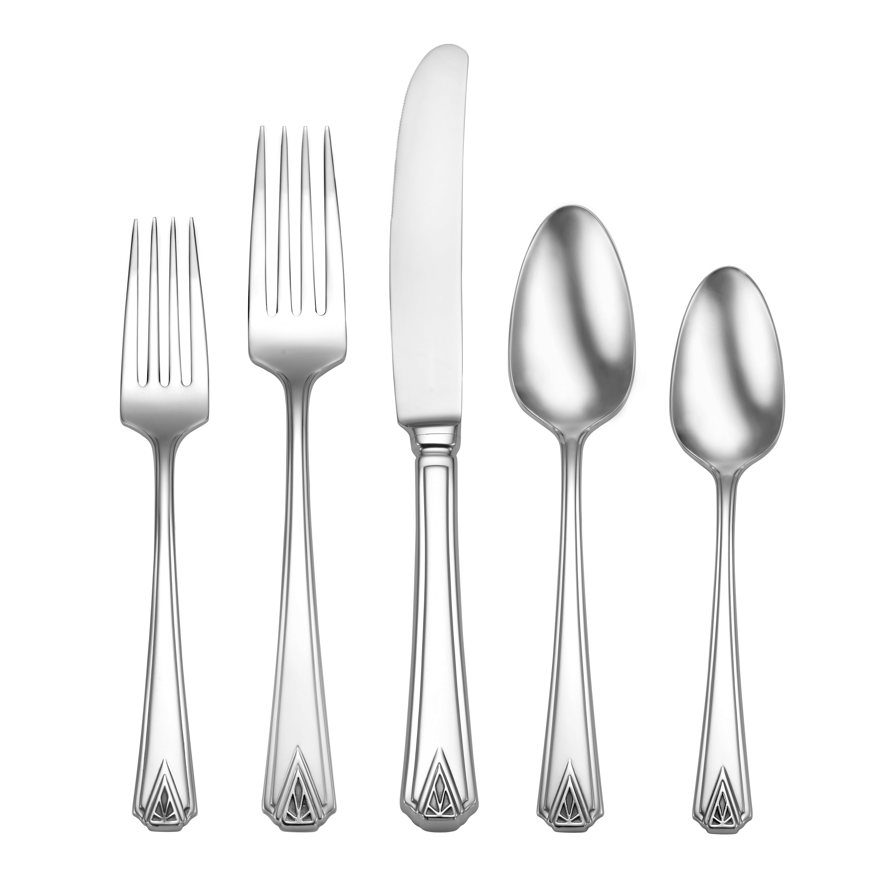 Deauville 1929 45-Piece Stainless Steel Flatware Set - Elegant Silverware for Fine Dining, Wedding Gifts & Formal Dinner Parties