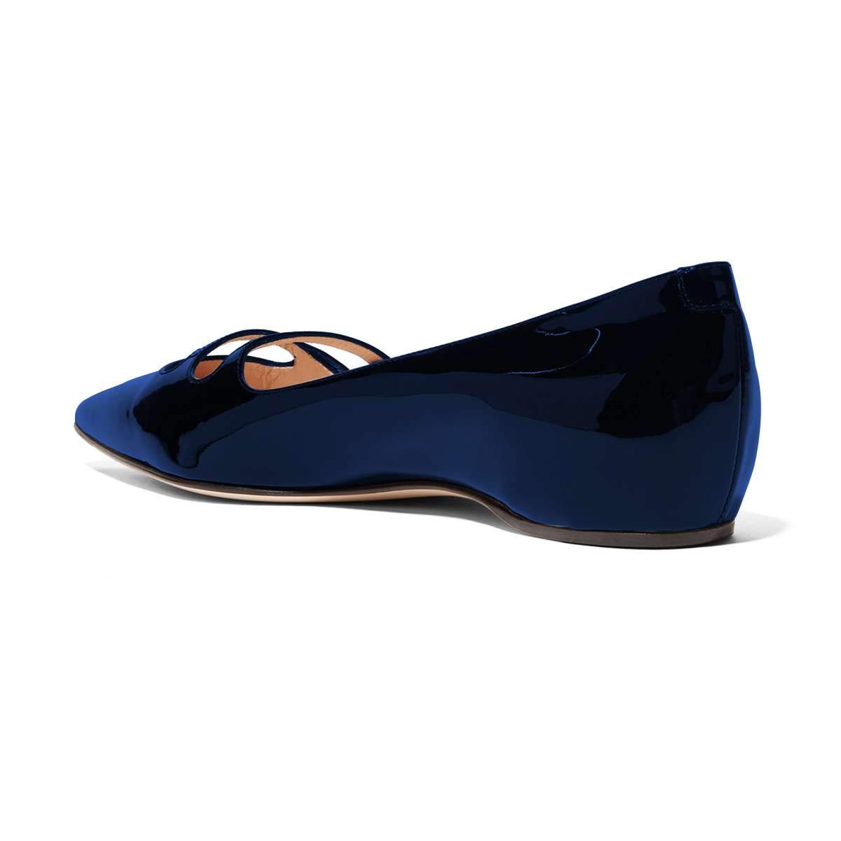 YDN Women's Comfortable Pointed Toe Flats with Hidden Low Heels & Adjustable Straps - Slip On Pumps for Office, Wedding & Daily Wear