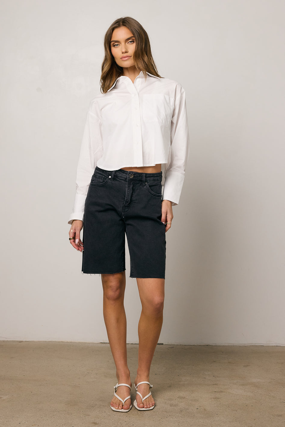 Lydia Bermuda Shorts for Women - Classic Black Casual Shorts | Perfect for Summer, Travel & Everyday Wear