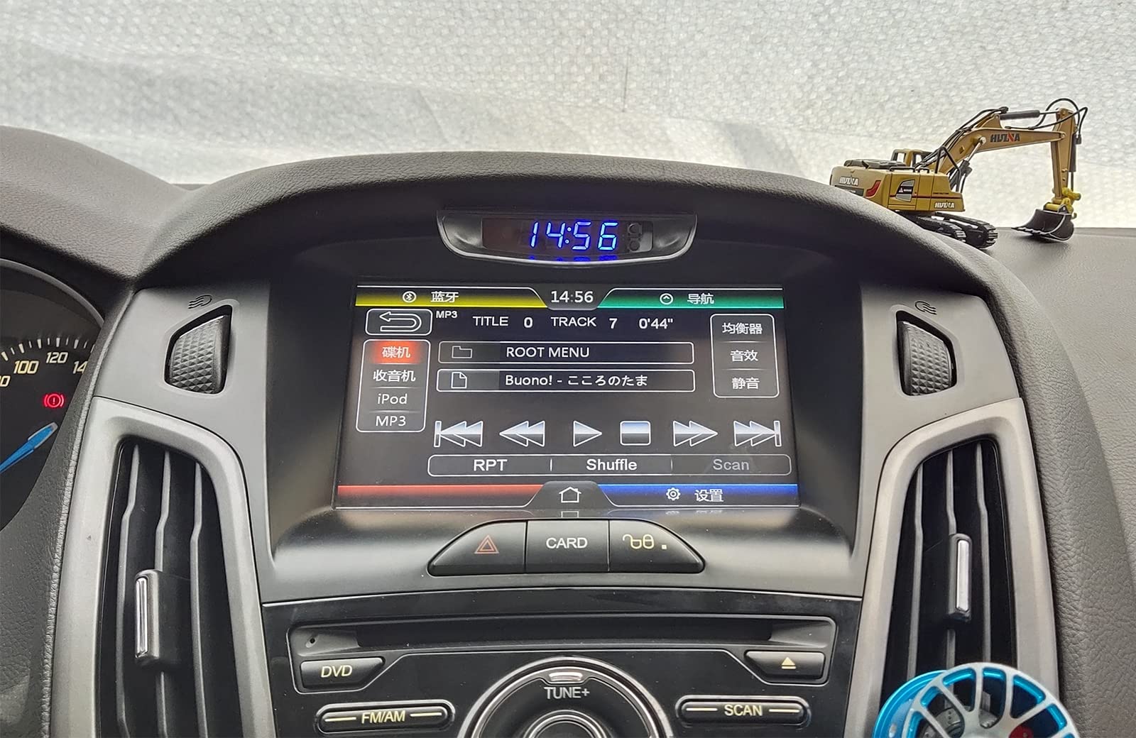 COYOUCO USB-Powered Digital Car Clock with LED Display & Adjustable Brightness - Multifunctional Auto Thermometer for Dashboard - Perfect for Road Trips, Commuting & Temperature Monitoring