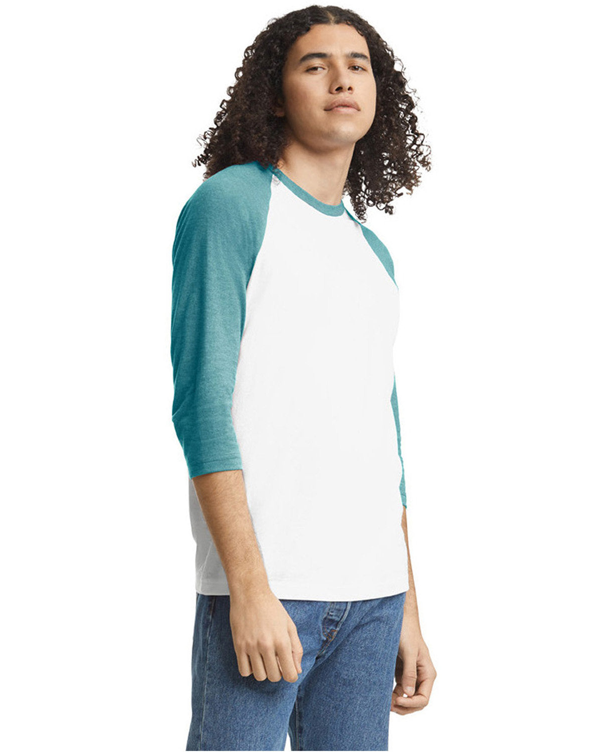 American Apparel 2003CVC Unisex Raglan T-Shirt | Soft Cotton Blend Tee for Men & Women | Perfect for Casual Wear, Gym & Everyday Outfits
