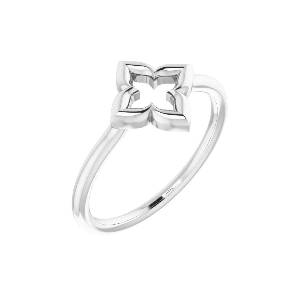 Elegant Clover Ring Band for Women - Sterling Silver or Gold Plated Four Leaf Clover Jewelry - Perfect for Gifts, Weddings & Everyday Wear