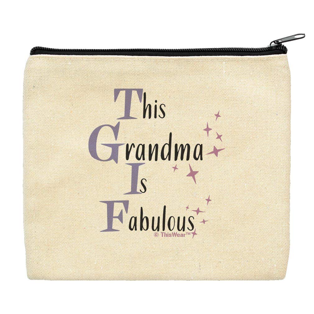 Fabulous Grandma Gifts for Women - Thoughtful Mothers Day Presents from Grandchildren - Cute Makeup Bag for Travel & Everyday Use