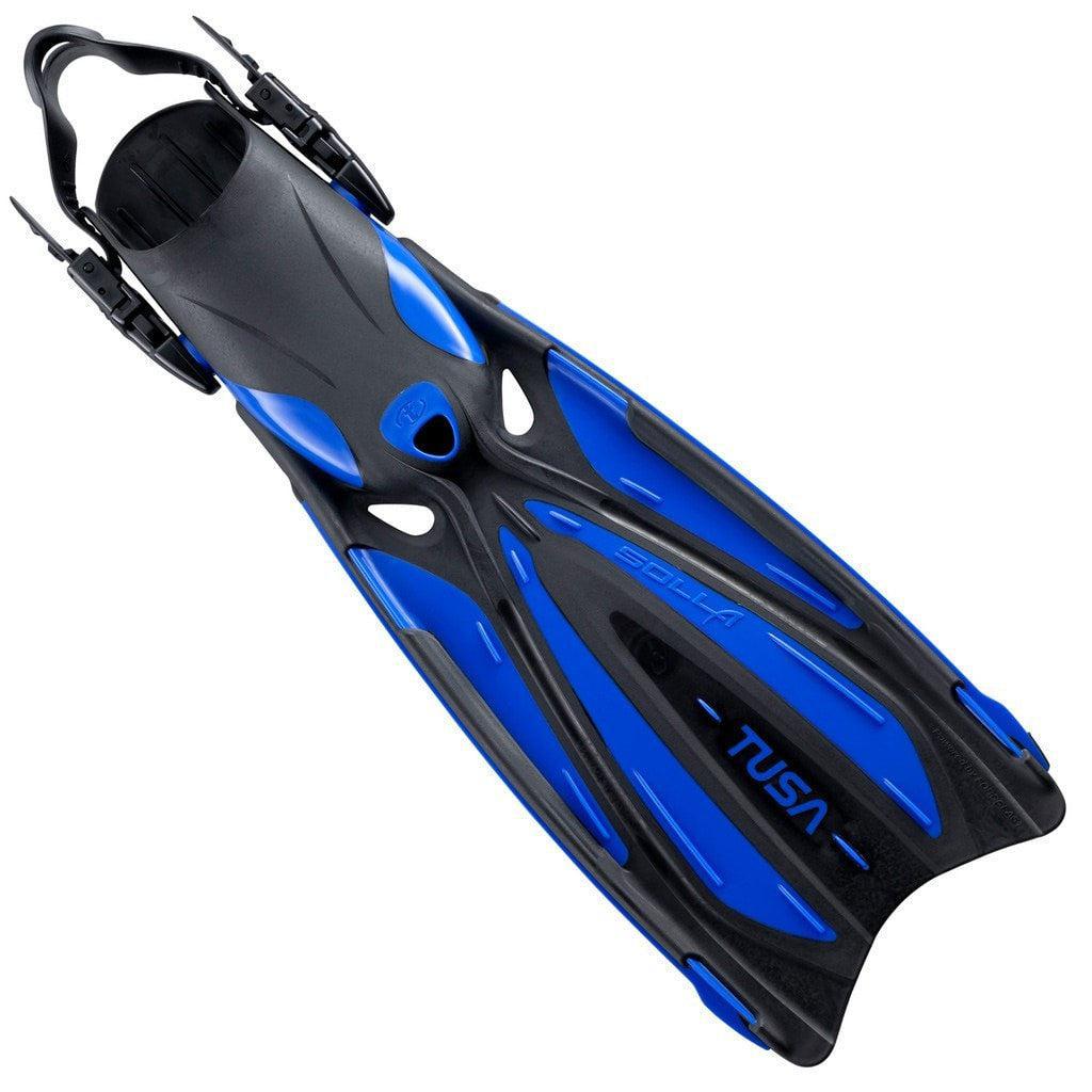 Tusa Solla Open Heel Scuba Diving Fins - Professional Snorkeling & Swimming Fins for Adults - Perfect for Ocean, Pool & Beach Water Sports