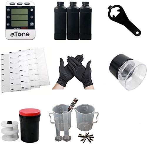 120 Color & B&W Film Darkroom Kit - Complete Processing Equipment Set with Timer Clock, Developing Tank, Film Canister Opener & Chemical Bottles for Professional Photography & Home Darkroom Use