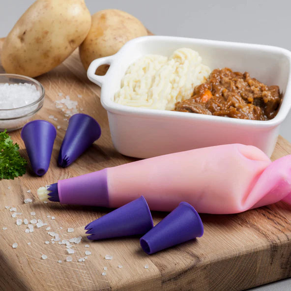 Premium Silicone Piping Set for Baking - 12 Piece Cake Decorating Kit with 6 Nozzle Tips, Icing Bags & Accessories - Perfect for Cupcakes, Cookies & Pastry Decoration - Ideal for Home Bakers & Professional Chefs