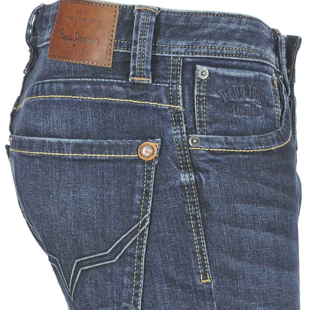 Pepe Jeans Men's Straight Fit Cash Denim Jeans - Size 28x32 (Waist 28, Length 32) | Classic Blue Stretch Jeans for Casual Wear, Office & Weekend Outfits