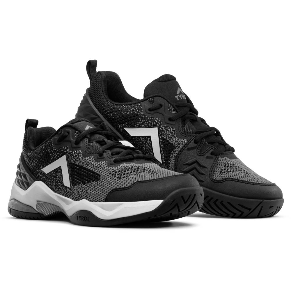 Tyrol Smash Men's Pickleball Shoes - Lightweight & Breathable Tennis Court Shoes for Men (Black/White) - Perfect for Pickleball, Tennis & Indoor Court Sports