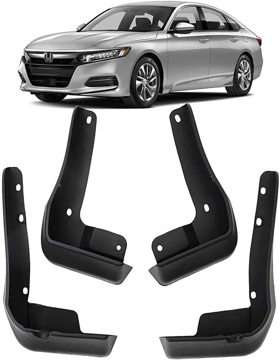 4 Pcs Car Mud Flaps for Honda Accord 4-Door Sedan 2018-2021 - Front & Rear Splash Guards, Fender Mudguards, Exterior Car Accessories - Perfect for All-Weather Protection & Off-Road Driving