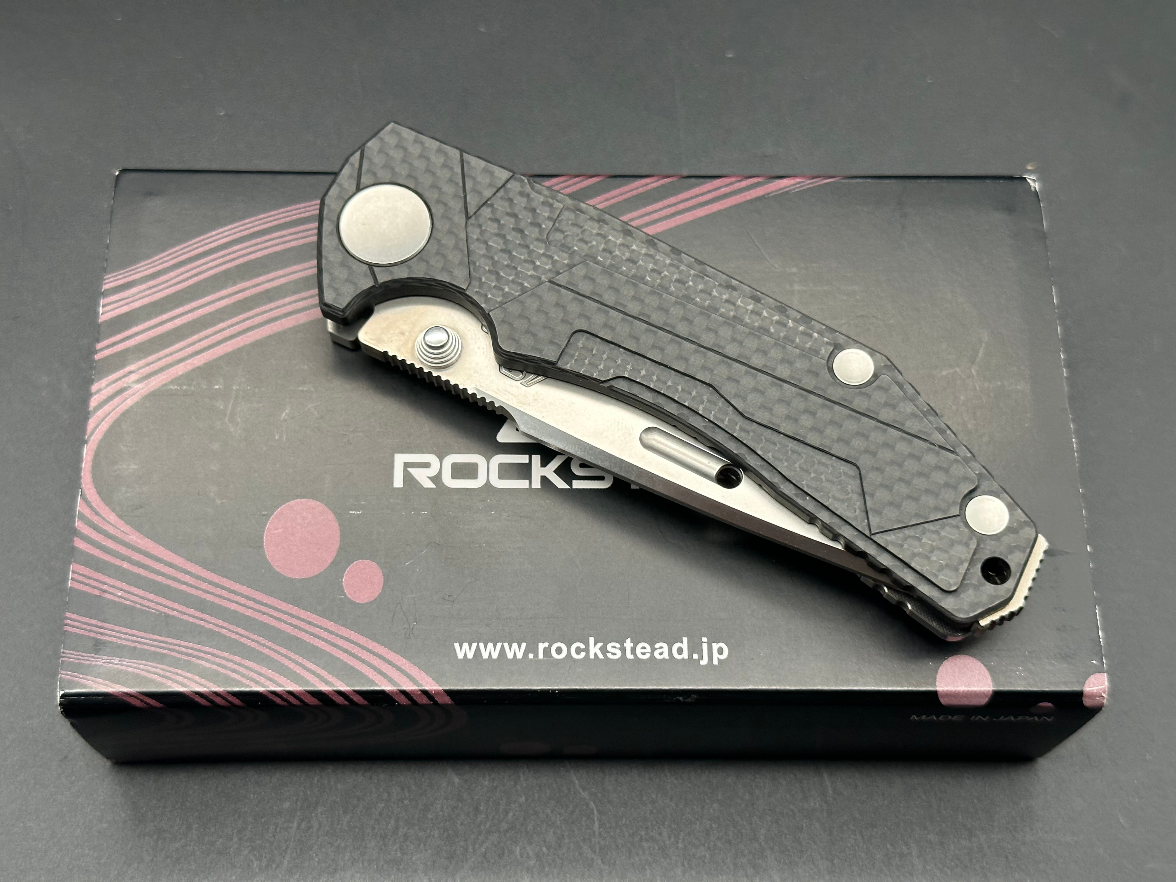 Rockstead Ren ZDP-189 Mirror Finished Tanto Folding Knife - Ultra Sharp Japanese Steel Blade for EDC, Outdoor, and Tactical Use